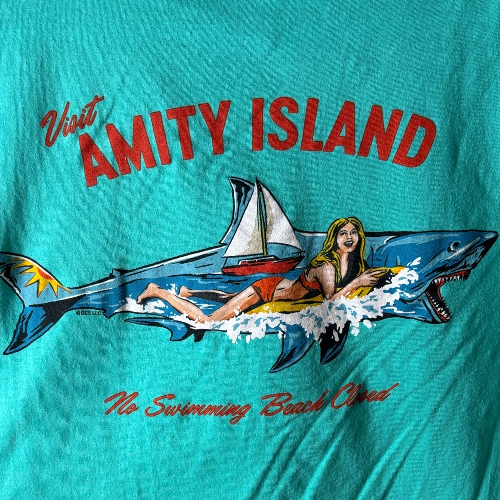 Jaws 50th Anniversary Teal T-Shirt - Picture 5 of 7